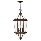 Augusta Bronze 3 -Bulb 27.5" H Mains only Outdoor Hanging Lantern