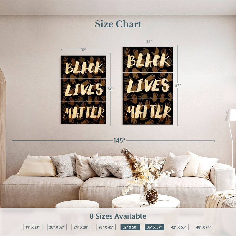 Khepri BLM Hands Pattern, 57" H x 36" W