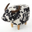 Velvet Cow Ottoman With Wooden Feet-1519070649