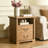 Rutland Set Of 2, Rustic Wood Rutlands With 2 Storage Drawers, Bedside Table With Open Shelf For Bedroom-171055503