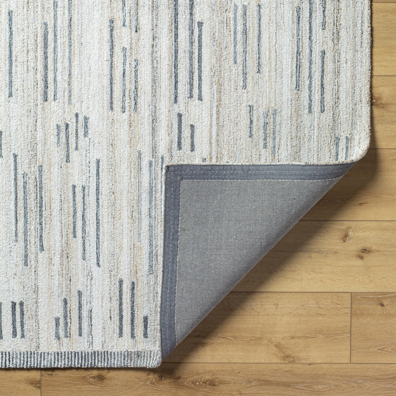 Rectangle Roze Abstract Hand Tufted Polyester Area Rug in Gray, Rectangle 2' x 3'
