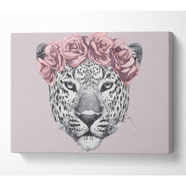 The Rose Head Leopard - Wrapped Canvas Art Prints