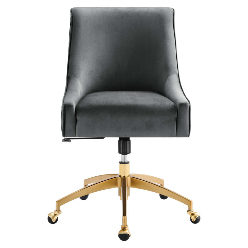 Modway Discern Performance Velvet Office Chair, Gray