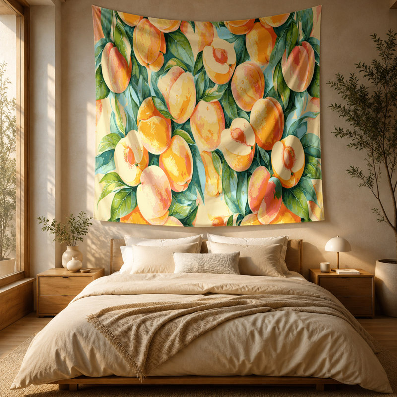 Tapisserie murale «Fruit abricot», 51 po x 60 po