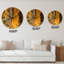 Horloge murale moderne orange, gris, noir et marbre II-1956544712