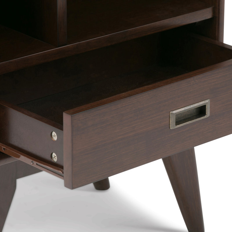 Mid Century Bookcase And Storage Unit, Dark Brown