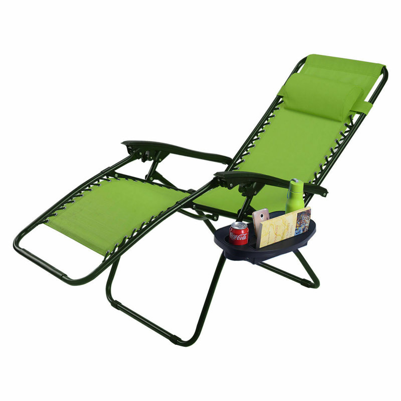 Brenden Metal Outdoor Lounge Chair, Green