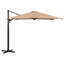 Parasol de patio en porte-à-faux 10 pi avec rotation à 360 ° et réglage de l'inclinaison, parasol carré extérieur décalé avec mât en aluminium sans base