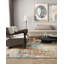 Infinity Power Loomed Wool/Nylon Abstract Area Rug in Ivory/Blue/Terracotta-23913671
