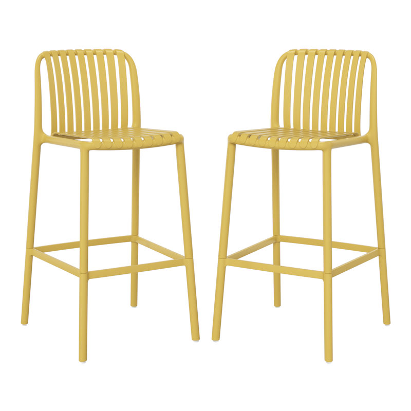Tabouret de bar 29,5 po, Jaune