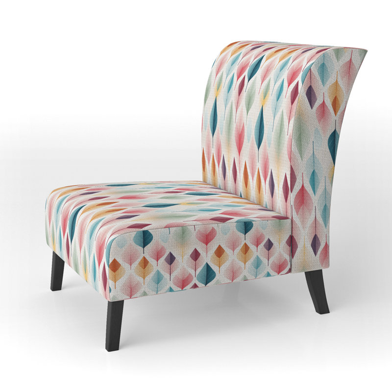Formes géométriques pastel scandinaves - Fauteuil de chambre rembourré moderne, fauteuil d'appoint géométrique moderne