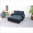 Sofa Beds | Modern 57.48” Convertible Adjustable Futon Sleeper for Living Room Apartment RV | Navy | Fabric