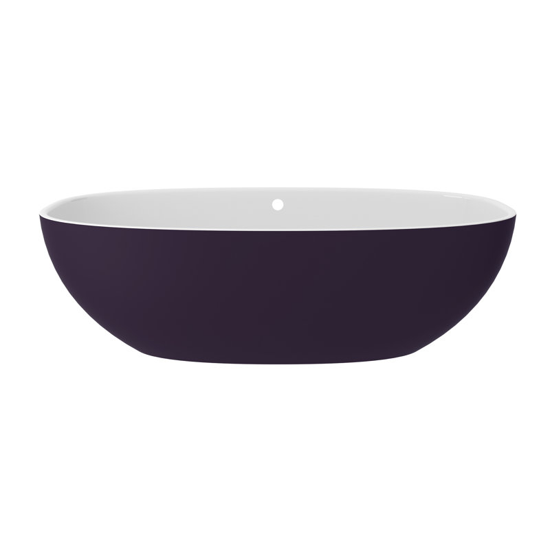 Barcelona Freestanding Soaking Bathtub, Purple Violet, 70" L x 34" W