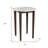 32" White and Brown Faux Marble and Solid Wood Rounded Bar Table
