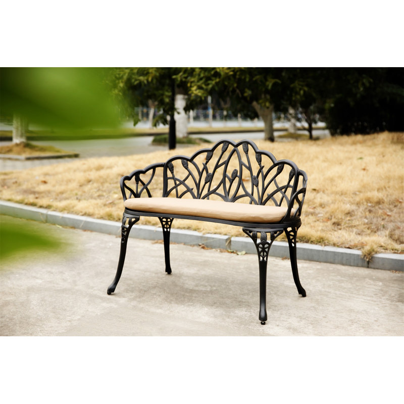 Banc de jardin Tulip, Noir