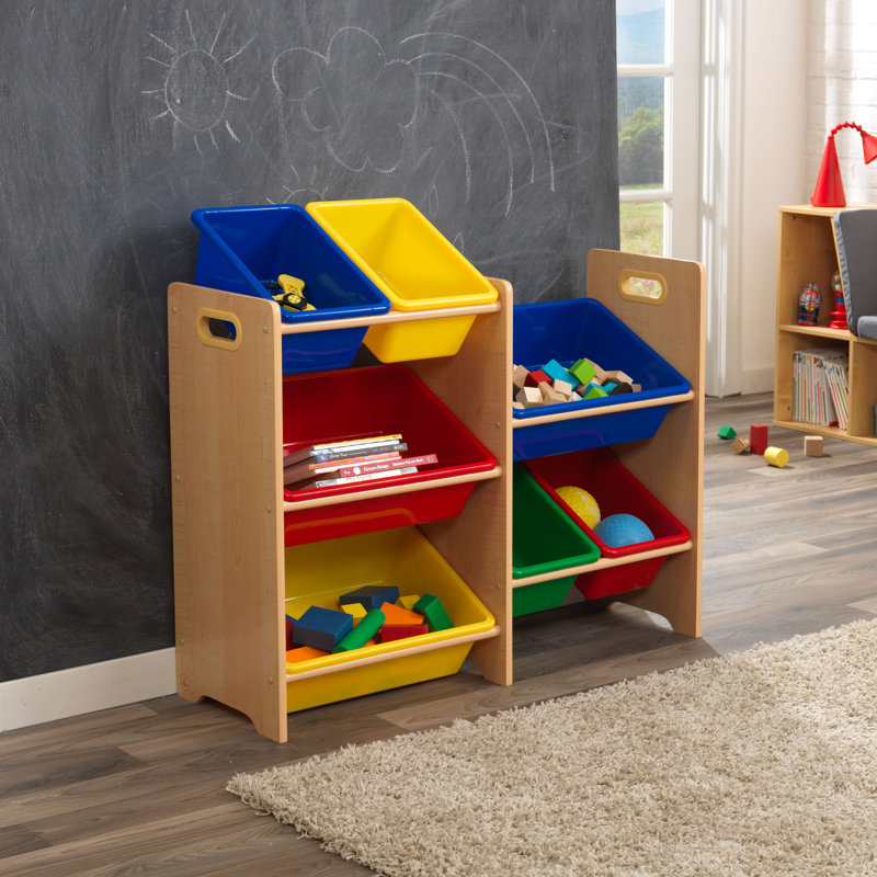 Toy Organiser, H 74.30cm x W 29.85cm x D 83.82cm, Oak