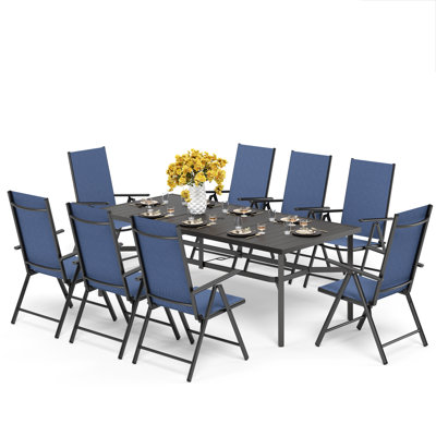 Ensemble de salle à manger rectangulaire pour 8 personnes 82,6 po Argyri
