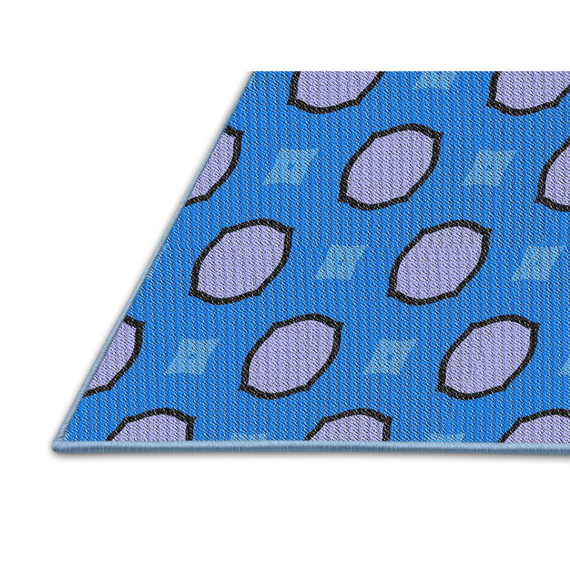 Tapis bleu / violet Power Loom, Rectangle 8 pi x 12 pi
