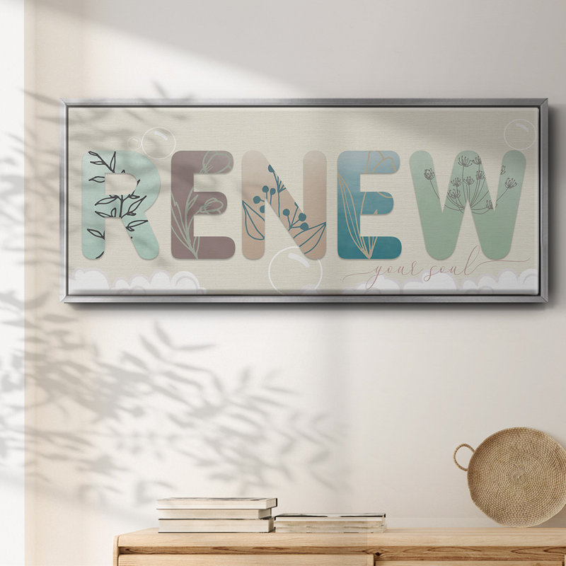 «Renew Your Soul», toile encadrée, H 24 po x l 60 po