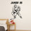 Autocollant mural de hockey personnalisé - nom personnalisé amovible en vinyle, décor de hockey pour chambre de garçon et chambre à thème sportif