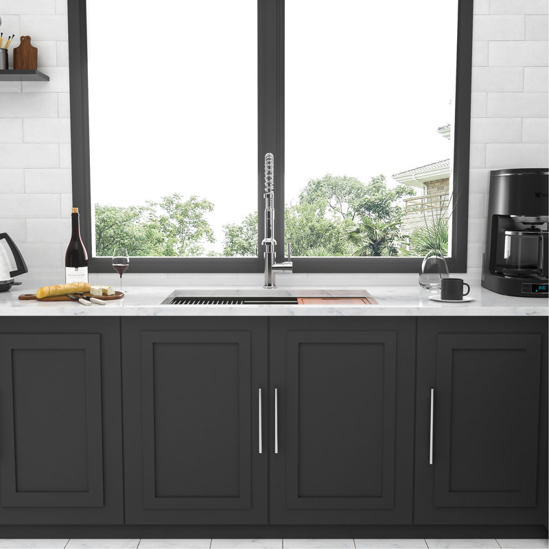 16 Gauge 30"X19"X10" Stainless Steel Undermount Kitchen Sink With Workstation Feature, Easy Drainage X-Shaped Design, R10 Corners For More Space, Condensation Coating And Noise-Reducing Pad, Comes