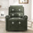Manual Recliner Massage Recliner Chair Nursery Recliner Chair Swivel Rocker Recliner Sofa with a Side Storage Pocket for Living Room, Bedroom and Nursery, Green-644519502