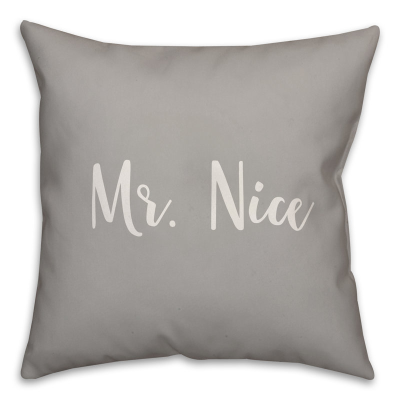  Coussin Mr. Nice, Gris, Coussin décoratif
