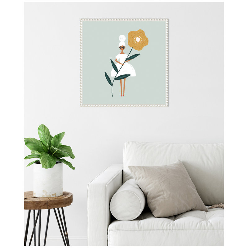 «Flower Girl» par Aislinn Simmonds, duchesse prune, impression sur toile encadrée
