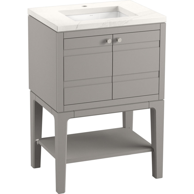 Helst 24-In Bathroom Vanity Set, Mohair Gray
