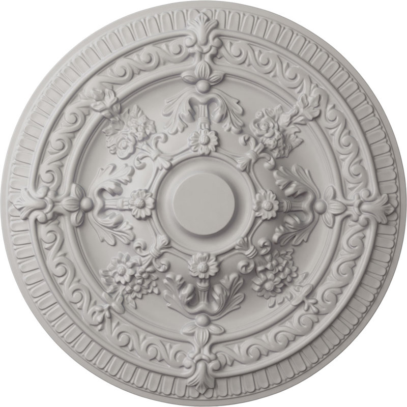 Médaillon de plafond 26 po x P 3 po Vincent (convient aux auvents de 6 po ou moins), Blanc ultra pur
