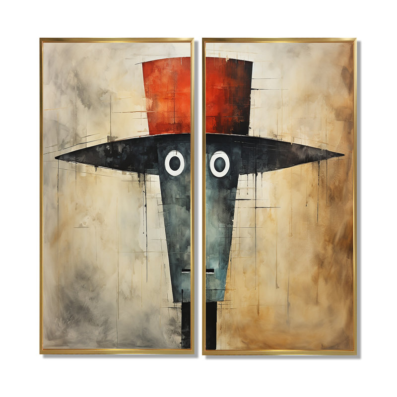Corail beige, Mexique, El Hombre III - art mural corail, 32" H x 32" W, Floater Frame, Gold