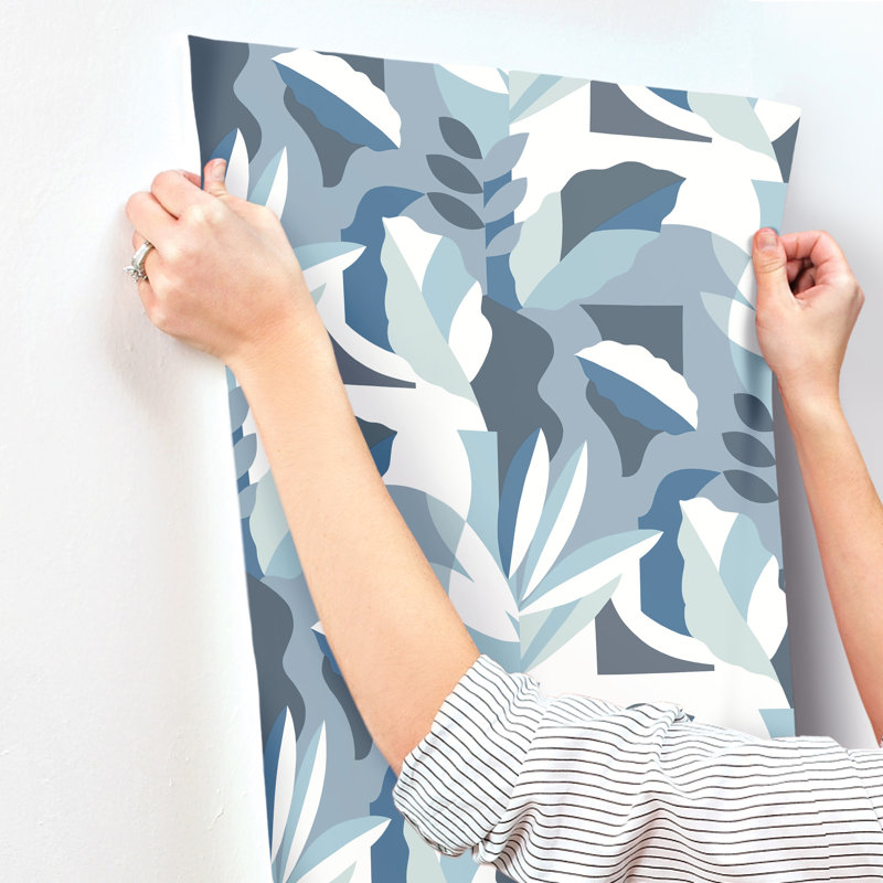 Papier Colle Wallpaper, Blue