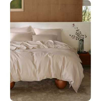 Bedsure 100% Organic Cotton 300 Thread Count Duvet Cover King Size - GOTS Certified, Luxury PureWoven Beding Set (Set of 3)