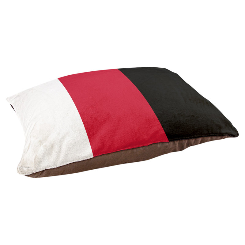 Oreiller rectangulaire designer, Moyen (L 30 po x l 40 po), Blanc / rouge / noir