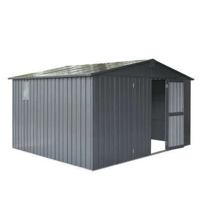 Backyard Storage Shed 11' With Galvanized Steel Frame & Windows