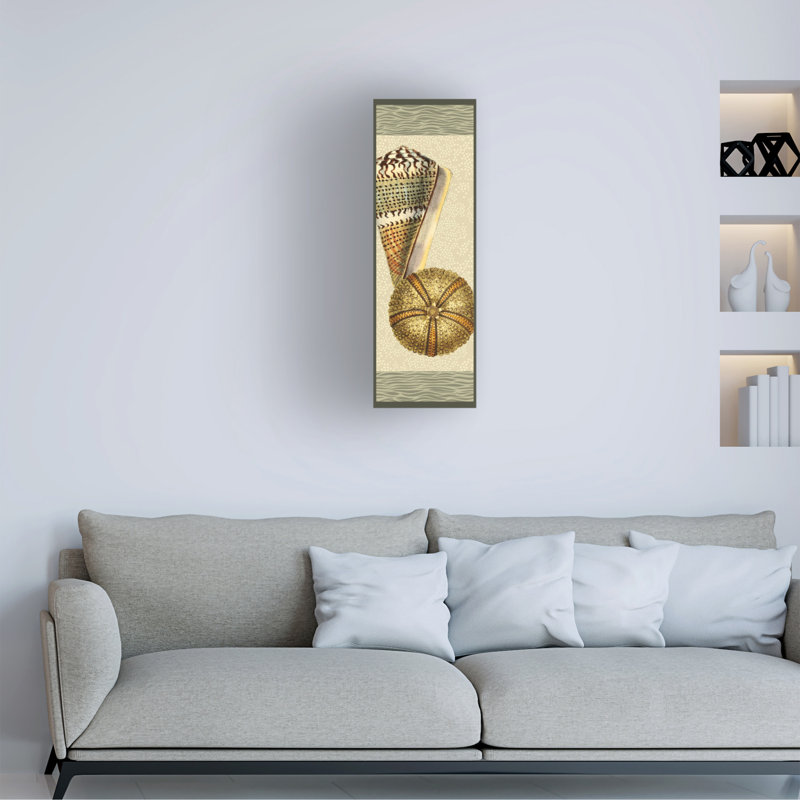 Art mural sur toile tendue - Gail Fraser «De La Mer», art mural vertical 2 po pour décor de salon, de chambre à coucher ou de bureau - 10 x 32