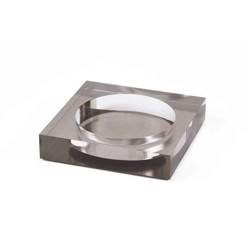 Lucite Coaster, Silver