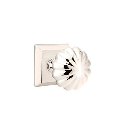 Ensemble de mortaise intérieure Emtek avec bouton Quincy Rosette & Melon (LH)