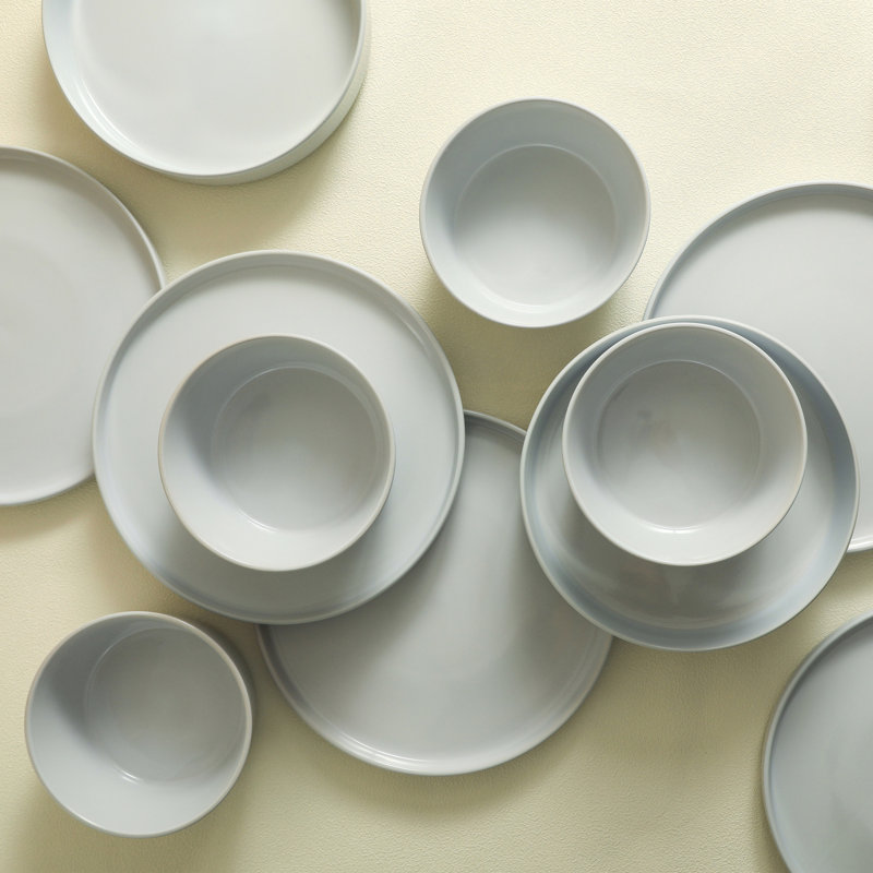 Celina Dinnerware Set Stoneware, White, 24 Pieces