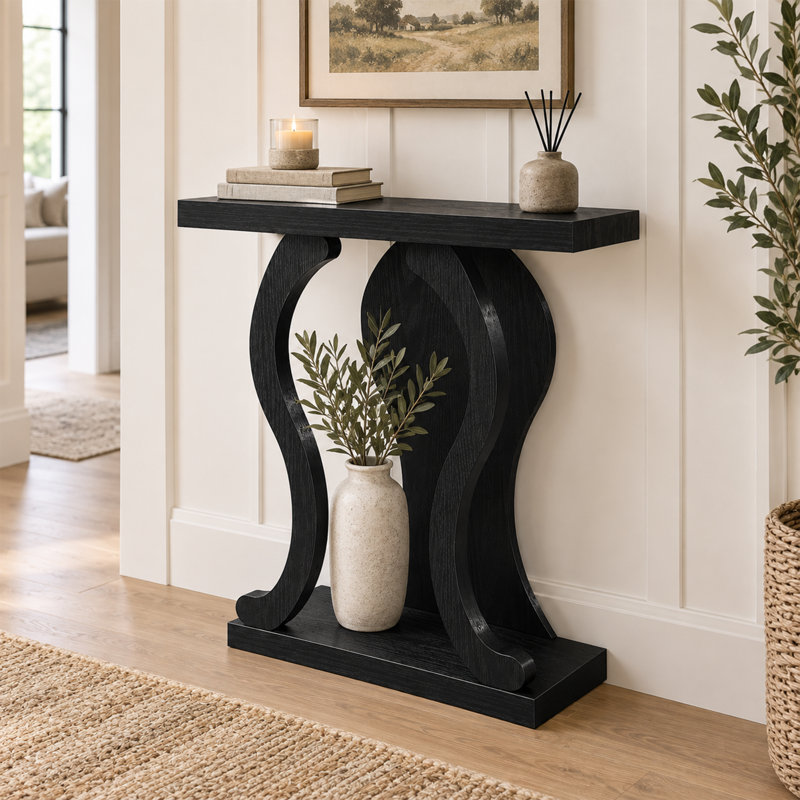 Console de 31,5 po Hubbert, H 34 po x l 31,5 po x P 11,5 po, Noir