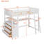 Lit mezzanine avec tiroirs et bureau, lit mezzanine en bois avec tablettes-1034461154