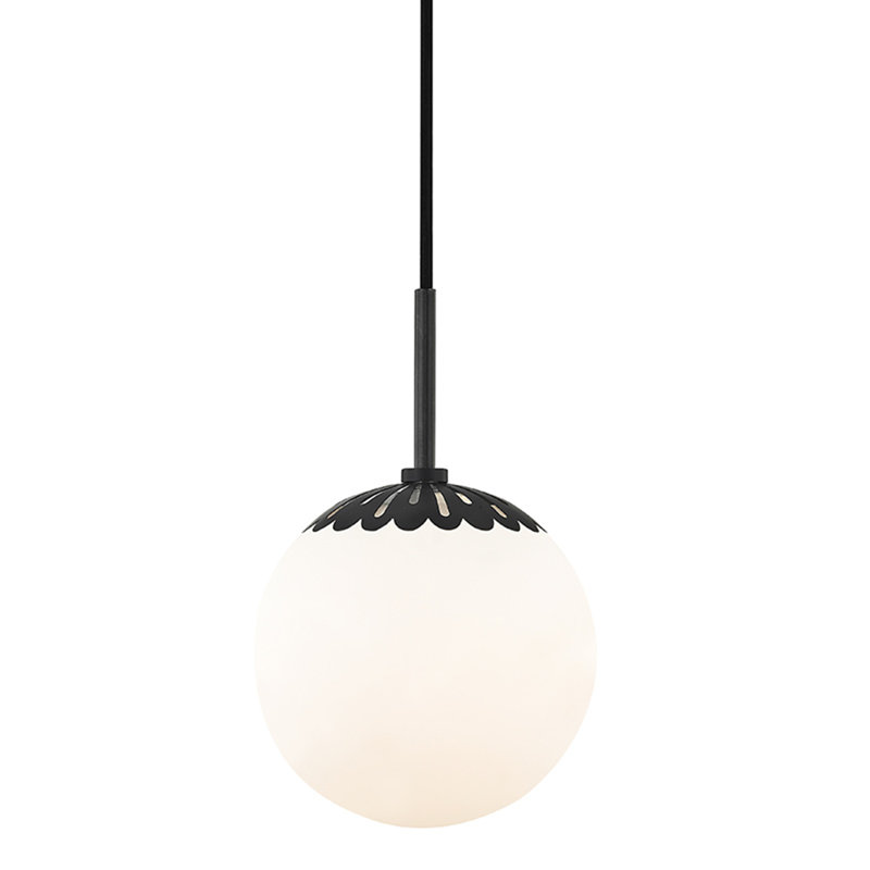 Bagimont 1 - Light Single Globe Pendant, Old Bronze, 12.25" H x 8" W x 8" D