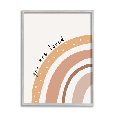 «You Are Loved Rainbow On Wood» par LSR Design Studio Print