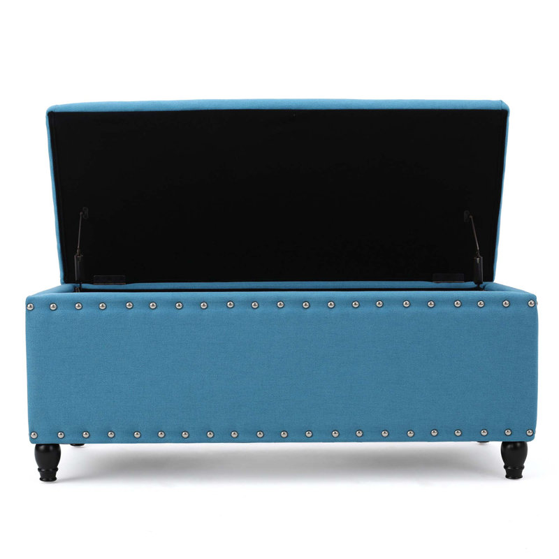 Flip top Storage Bench, Teal