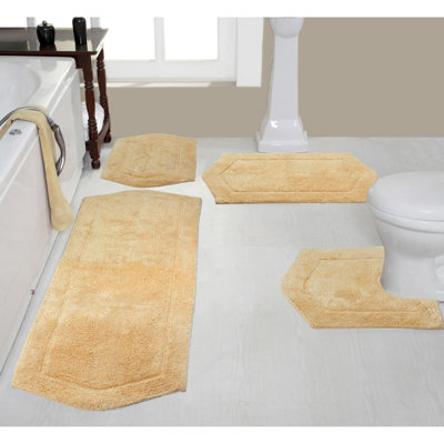 Ensemble de tapis pour salle de bain 4 pièces Morissette