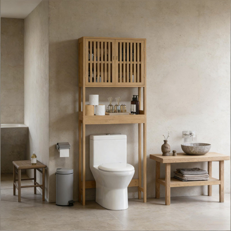 Armoire de rangement pour salle de bain, armoire au-dessus de la toilette, armoire de rangement mince