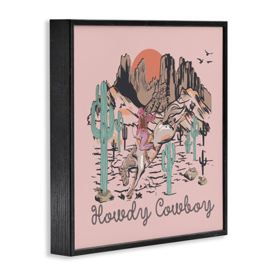Howdy Cowboy Pink Canyon, estampe numérique, conception de Jedco Brands, Inc.