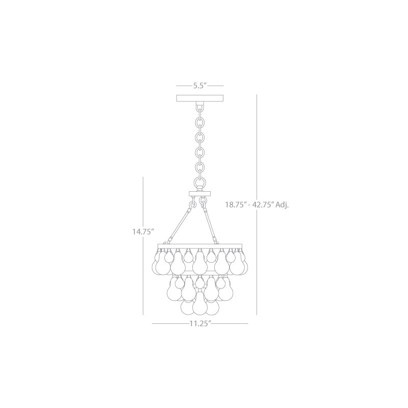 Bling 2 - Light Pendant, Polished Nickel