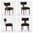 Heritage Upholstered Dining Chairs,Solid Wood Side Chairs with Curved Backrest for Dining Room,Black-1636014994-1635987275