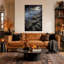 Art sur toile, "Phare noir sur chemin de falaise rocheuse sous Halloween"-408060954